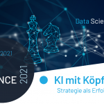 Logo des Online Data Science Talks vom 30.11.2021 unter dem Motto „KI Mit Köpfchen, Strategie als Erfolgsfaktor“