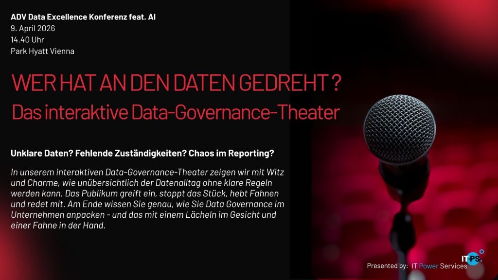 Symbolbild Bühne und Mikrofon für den interaktiven Workshop „Wer hat an den Daten gedreht?“ zum Thema Data Governance
