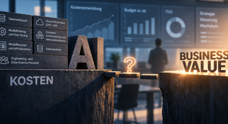 AI-Kosten und Business Value: Kostenfaktoren einer AI-Anwendung im Überblick